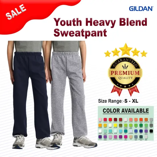 Gildan&reg; Youth Heavy Blend Sweatpant Black {2}
