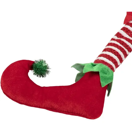 Christmas Apron with Hanging Legs, Elf Kitchen Accessory (35 x 23 In, Green) {5}