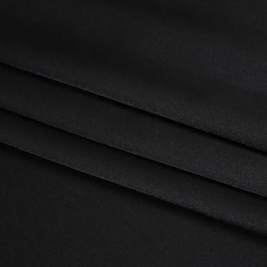 1 Yard Double Face Silk Charmeuse 36MM Black for Dresses, Skirts & Evening Wear 44" Wide {4}