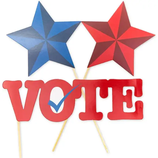 Election Day Party Photo Booth Prop Kit (30 Pieces) Multicolor {4}