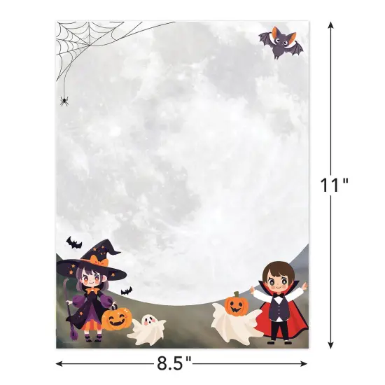 Great Papers! Stationery Fall Letterhead, Spooky Halloween Moon, 8.5"x11", Printer Friendly, 50 Sheets {2}