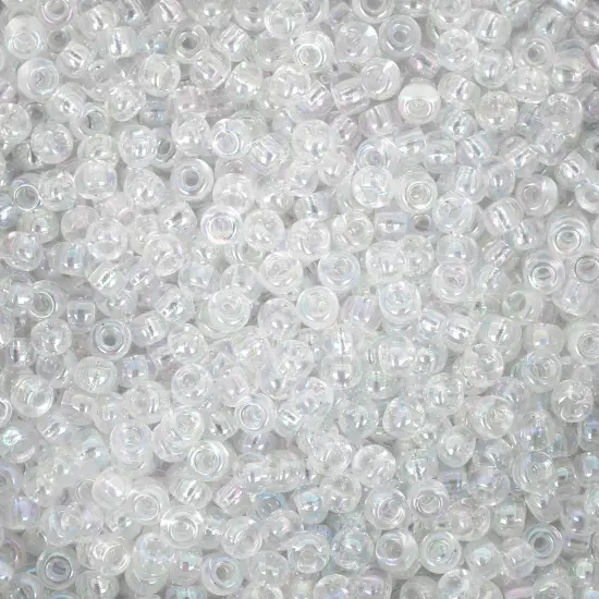 Miyuki Round Seed Bead Size 8/0 22g Crystal AB {1}