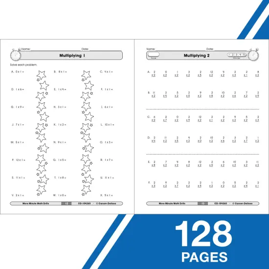 Carson Dellosa More Minute Math Drills Division and Multiplication Workbook, Multiplying and Dividing Skill-Building Activities, Grades 3-6 Mathematics {4}