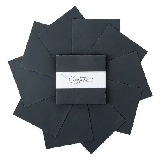 Confetti Cotton 5" Square Pack (Charm Pack / 5" Stacker) in Blackboard byfor Riley Blake (5-120-BLACKBOARD-42) {3}