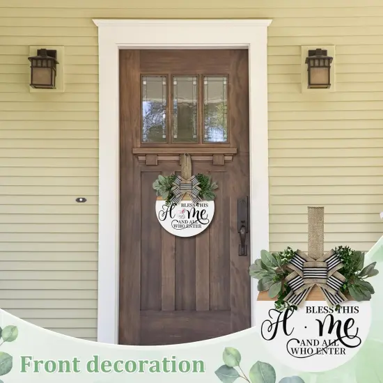 Interchangeable Wooden All Season Welcome Sign {3}