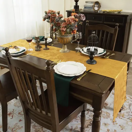 Fall Countryside Leaves Thanksgiving Table Runners,(14x72 Inch) {4}