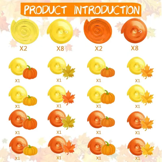 36pcs Thanksgiving Fall Pumpkin Maple Leaf Hanging {2}