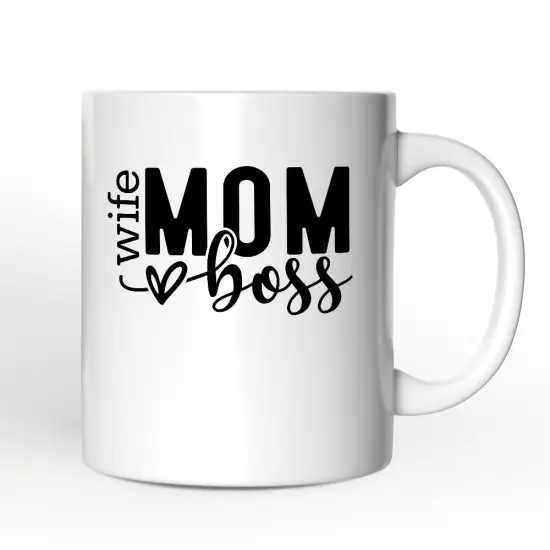 Wife Mom Boss Mug, Empowered Gift for Mothers {4}
