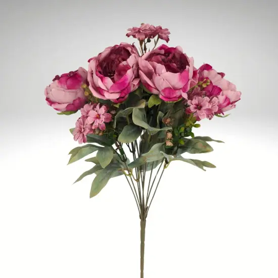 23" Mauve Peony Bush &ndash; 10 Faux Stems for Bouquets & Arrangements-85323-MV {2}