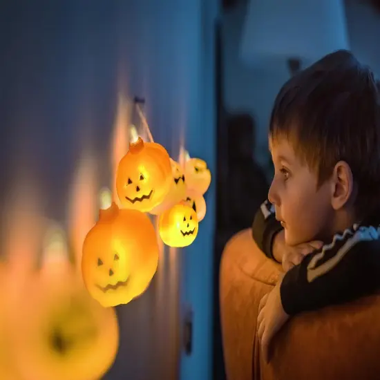 Halloween Pumpkin String Lights - 20FT 40 LEDs {4}