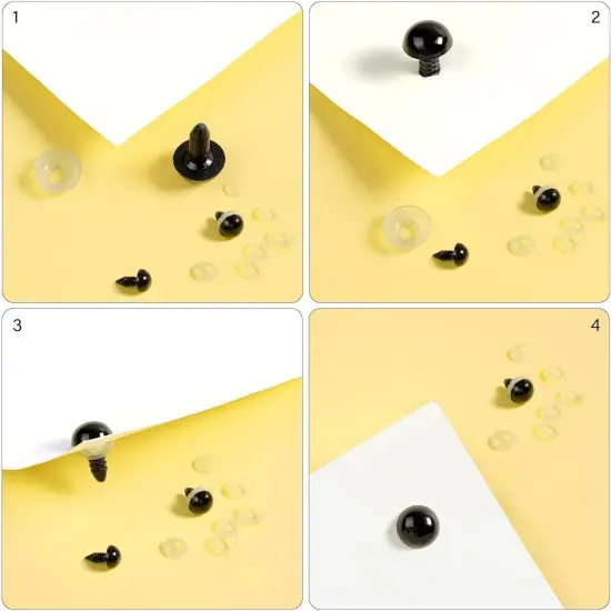 400pcs 16mm Safety Eyes for Amigurumi with Washers Plastic {2}