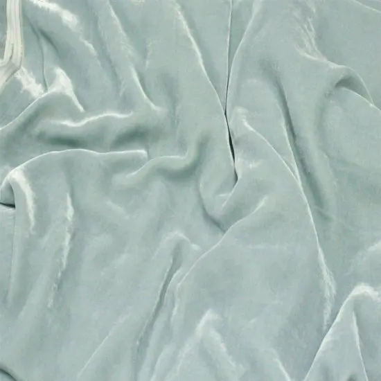 1 Yard Silk Rayon Velvet Fabric 45 Inches Width Ice Blue {1}