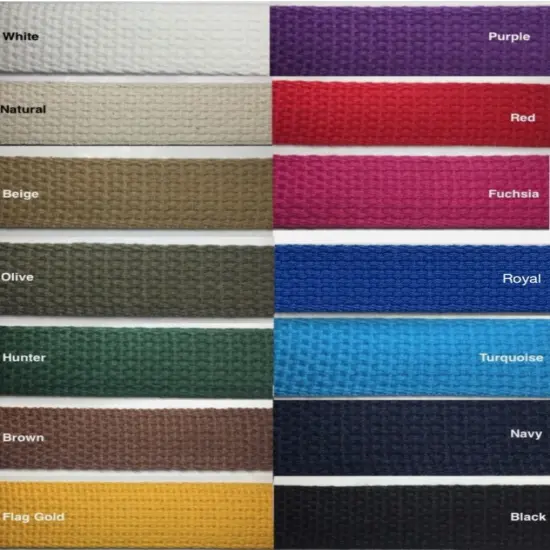 1" Cotton Webbing - 10 Continuous Yards - Made in USA! Royal {3}