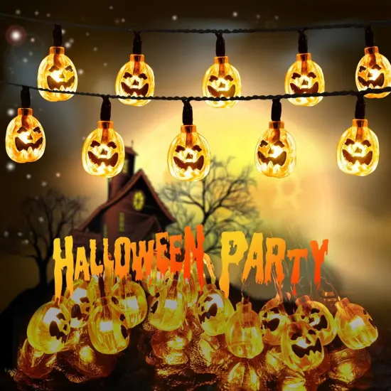 4 Packs Halloween Pumpkin - Jack-O-Lantern Pumpkin Lights {1}