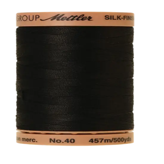 Black (9135-4000) | Silk-Finish Cotton 40wt (457M / 500Y) | Mettler Thread {1}