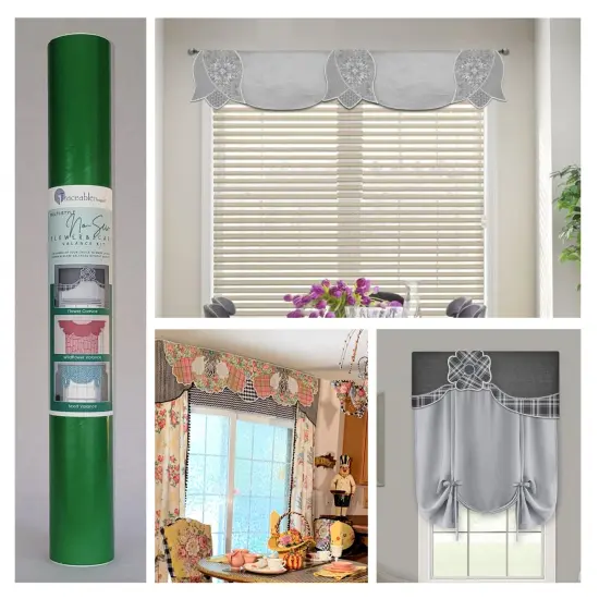 Multi-Style Blossom Valance Kit Make Unique Window Treatments Without Sewing {1}