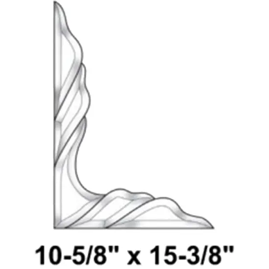 10-5/8" x 15-3/8" Exquisite Clear Glass Bevel Cluster EC963L {2}