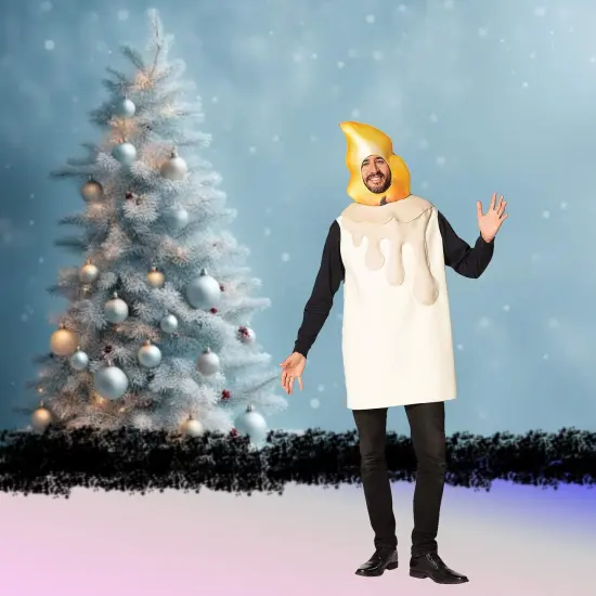 Candlestick Adult Costume Foam Head Tunic Halloween Party Outfit {2}