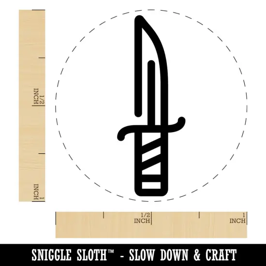 Line Drawing Knife Dagger Rogue Weapon Blade Self-Inking Rubber Stamp Crafting Yellow {1}
