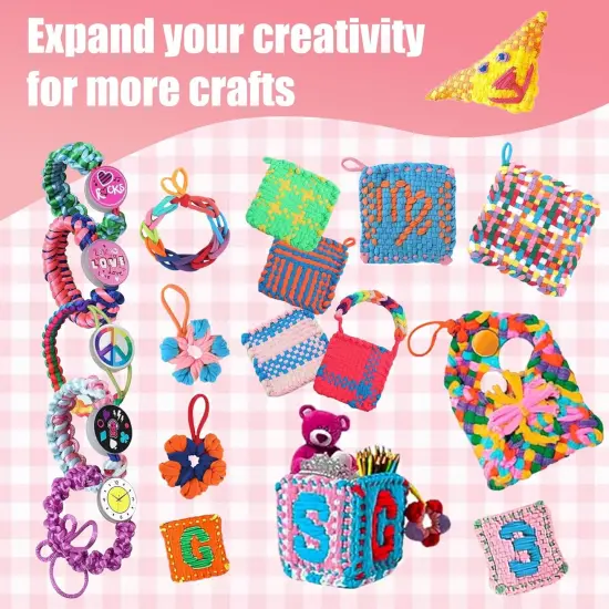 Pot Holder Loom Kit for Kids, Weaving Looms Toys for Kids and Adults {3}