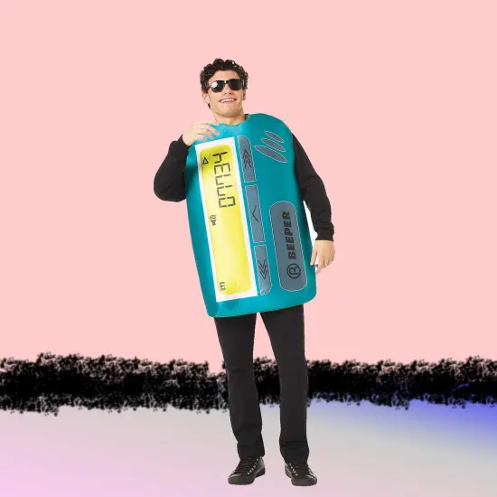 Retro Beeper Tunic Adult Costume Funny 80s Throwback Party Outfit for Adults {2}