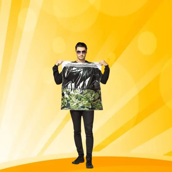 Funny Bag Of Weed Adult Costume Printed Tunic for Halloween Parties {1}