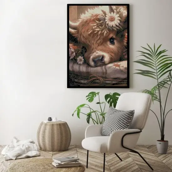 Cow Cross Stitch Kit for Beginners and Adults - 11CT Counted {6}