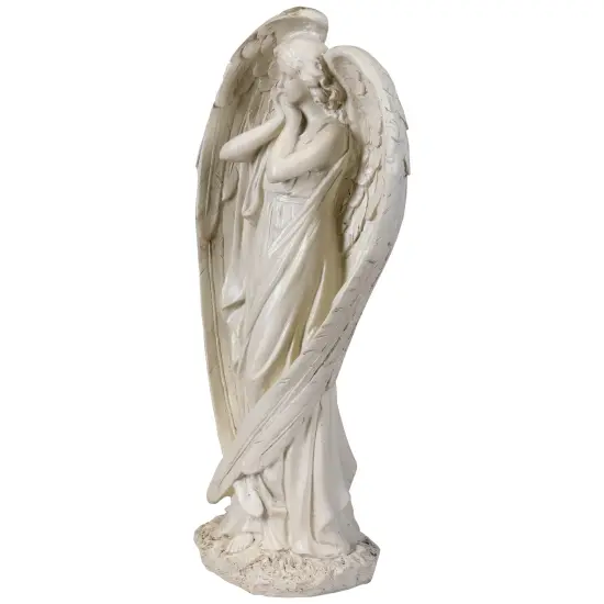 Northlight Standing Angel with Wings Outdoor Garden Statue - 16.5" White {5}