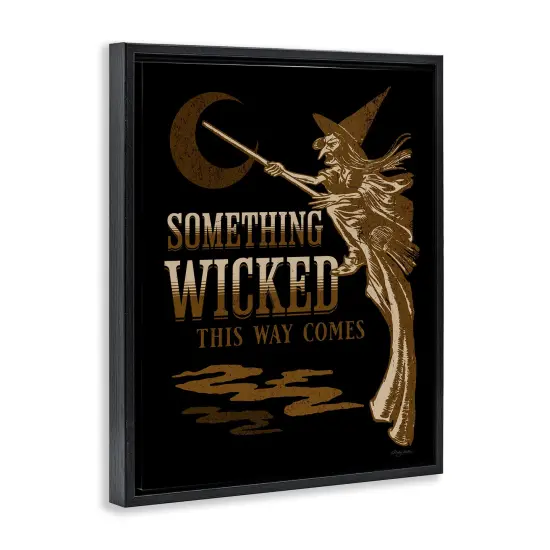 Something Wicked Witch Floating Frame Canvas Art Black {3}