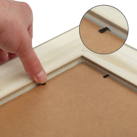 Cardinali Plein Air, White 11x14" Picture Frame with Acrylic Glazing & Cardboard Backing, for Photography or Canvas Frame, 3 Wide Moulding, 1/2 Rabbet Depth, D-Ring Hangers Included {7}