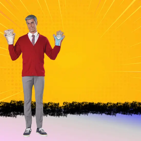 Be My Neighbor Adult Costume Kit Funny DIY Dress Up Accessory Set {2}