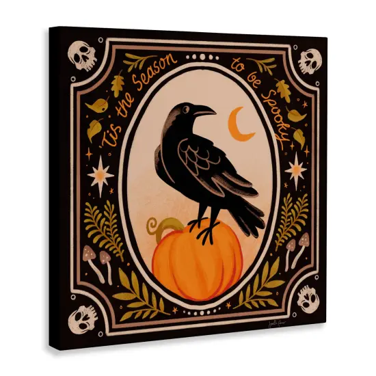 Stupell Industries Spooky Season Black Crow Canvas, design by Janelle Penner {3}