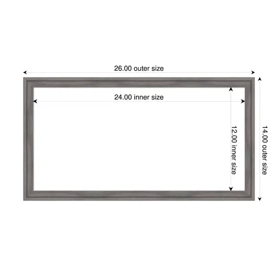 Florence Framed Dry Erase Magnetic Board Grey {4}