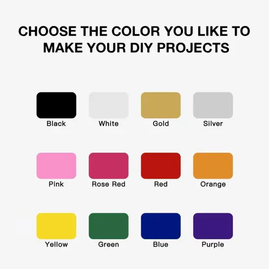 12" x 5ft HTV Vinyl Rolls for All Cutting Machines 12Pack Assorted Colors {2}