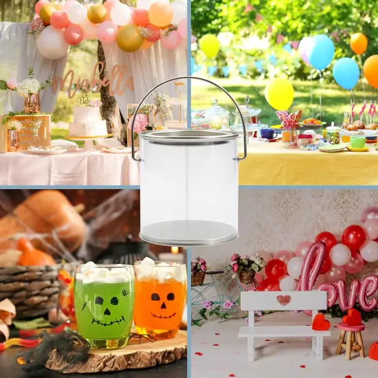 Brands Mini Clear Plastic Paint Cans (6-Pack {4}