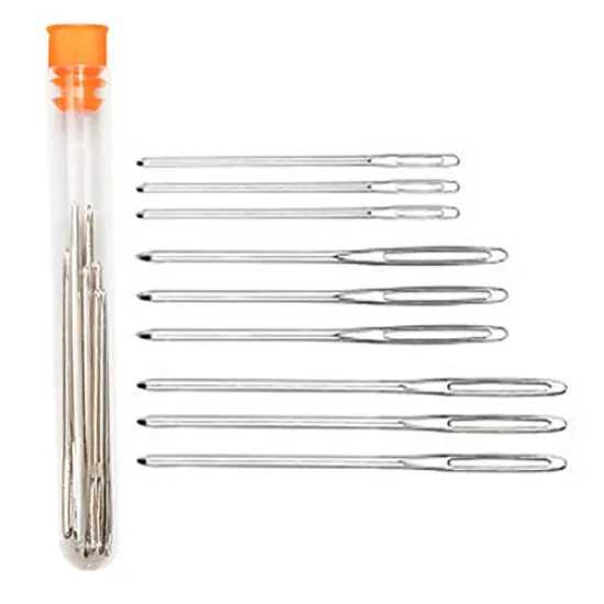 Large-Eye Blunt Needles, Stainless Steel Yarn Knitting Needles, Sewing Needles, Crafting Knitting Weaving Stringing Needles,Perfect for Finishing Off Crochet Projects (9 Pieces) {1}