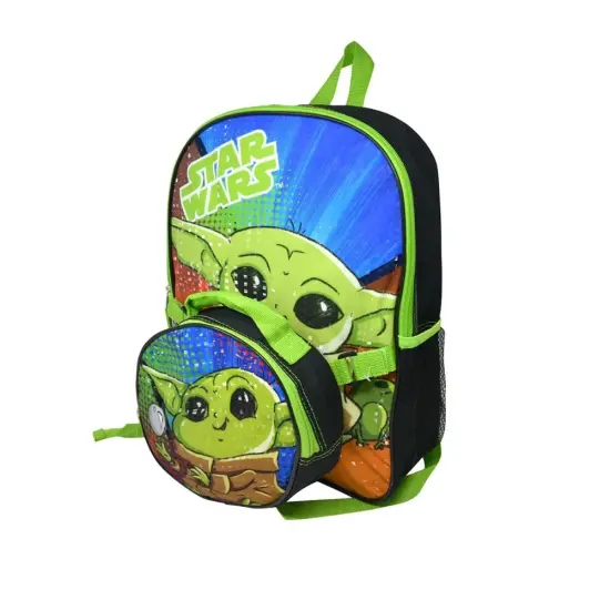 Star Wars Baby Yoda Backpack 16" with Lunch Bag from the Mandalorian {1}