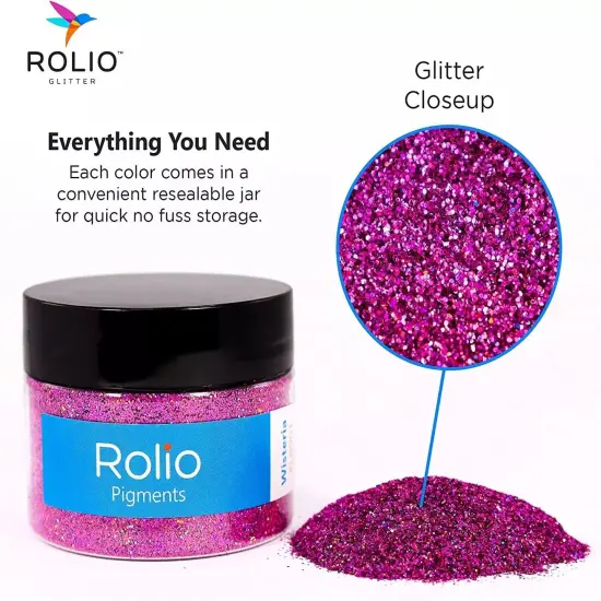 Rolio - 1 Jar Vibrant Holographic Glitter (Wisteria) - 1 oz {2}