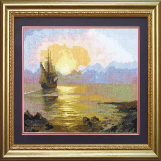 Cross-stitch kit No521C "Evening at sea" {1}