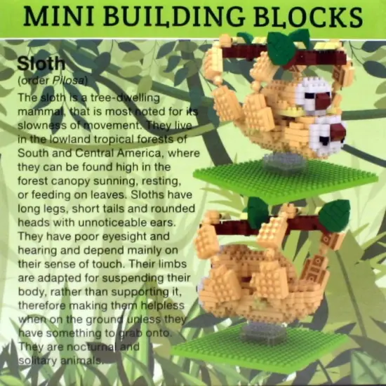Mini Building Blocks - Sloth {4}