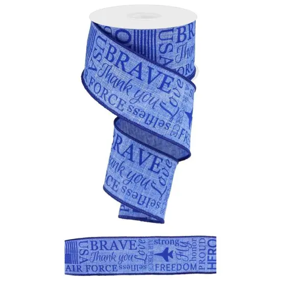 2.5" United States Air Force Ribbon: Blue (10 Yards) {4}