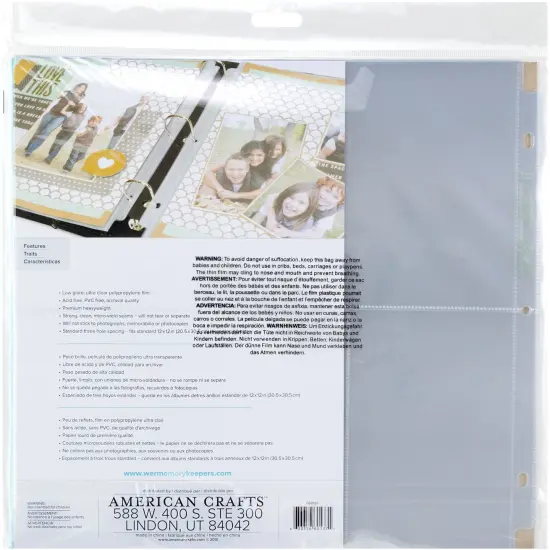 We R Ring Photo Sleeves 12"X12" 10/Pkg-(3) 6"X4" & (1) 6"X12" Pockets {3}