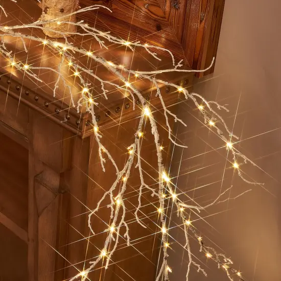 Birch Garland with Lights {2}