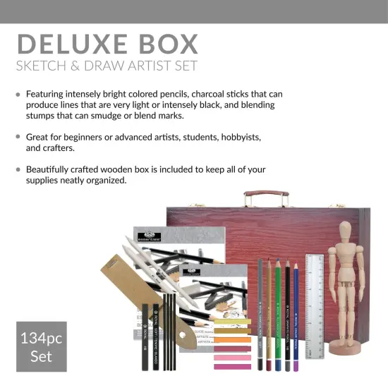 RSET-ART8100 | Essentials&trade; 134pc Sketching & Drawing Box Art Set {6}