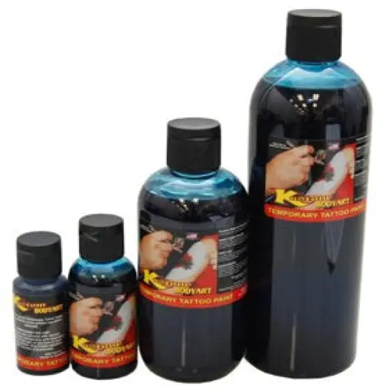 Blue Airbrush Temporary Tattoo Body Paint Makeup, 8 oz. {5}