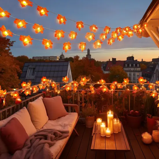 4PCS Fall Leaves Garland Lights {5}