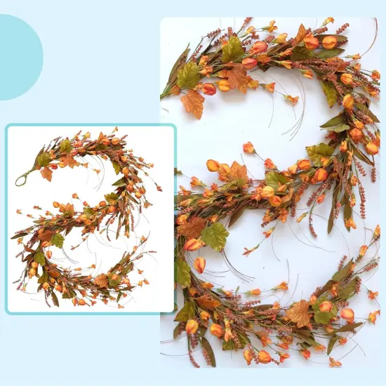 Maple Floral Fall Leaves Garland {3}