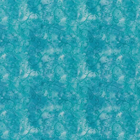 Mook Fabrics Elegance Cotton Fabric [45 in. Wide] - By The Yard Aqua {1}