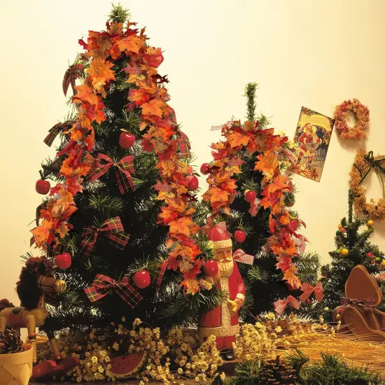 12 Pack Fall Maple Leaf Garland {4}