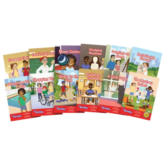 Junior Learning: The Beanies Diversity - Phase 6 - Hi-Lo Decodables, 12 Book Set, Spelling Focus, Week-By-Week Progression, Kids Reading Development {3}